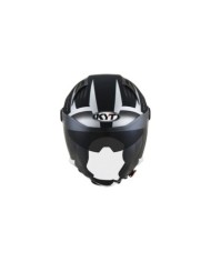 KYT Casco jet D-City Lucent nero-argento opaco