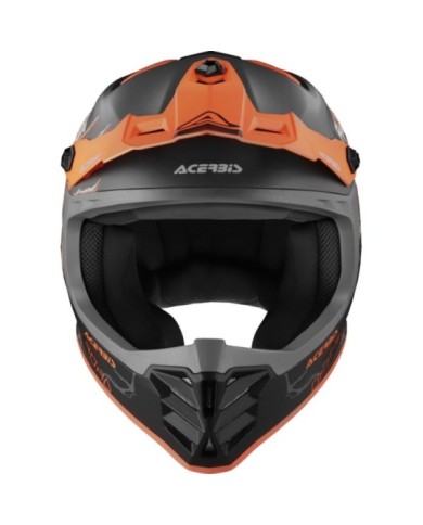 Acerbis Motocorsshelm PROFILE Junior schwarz-orange