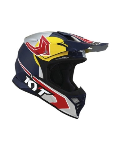 KYT Casque tout-terrain Skyhawk Taddy Replica bleu-gris-jaune