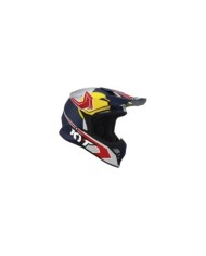 KYT Casque tout-terrain Skyhawk Taddy Replica bleu-gris-jaune