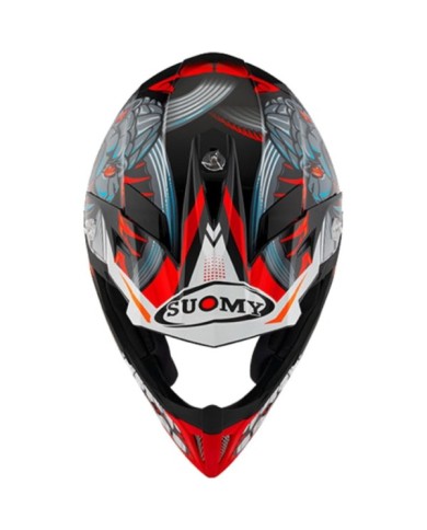 Suomy Casco offroad X-Wing Snake rosso-blu-grigio
