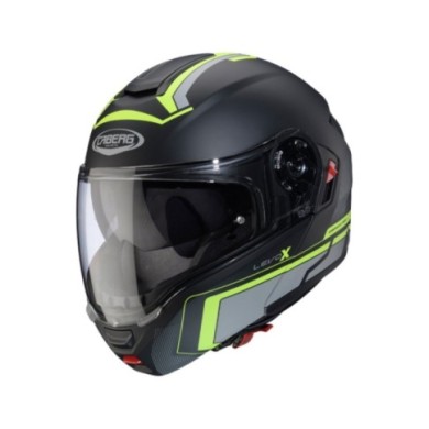 Caberg Klapphelm Levo X Elite matt schwarz-grau-gelb fluo