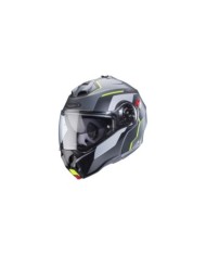 Caberg Duke Evo Move casco modulare argento scuro-nero-giallo