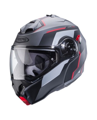 Caberg Casque modulable Duke Evo Move argent foncé-noir-rouge mat