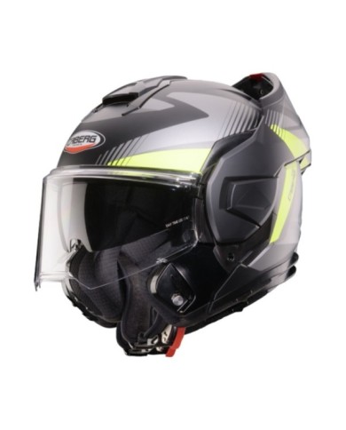 Caberg Trip Lunar casco modulare grigio opaco giallo