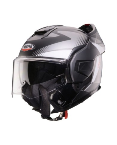 Caberg Trip Lunar casco modulare grigio opaco bianco