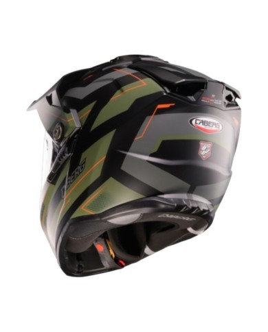 Caberg Tanami Ranger casco off-road nero opaco verde arancione