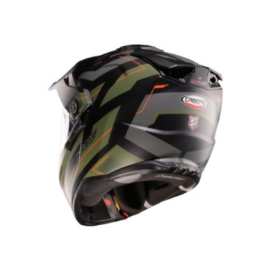 Caberg Tanami Ranger casco off-road nero opaco verde arancione