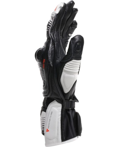 Dainese Gant Fiero Metal noir-blanc-rouge fluo