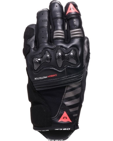 Guanto Dainese Reacto Carbon Court Donna nero-rosa