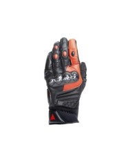 Dainese Gants en cuir Carbon 4 Kurz noir-fluo rouge