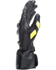 Dainese Druid 4 guanti in pelle nero-grigio-giallo fluo