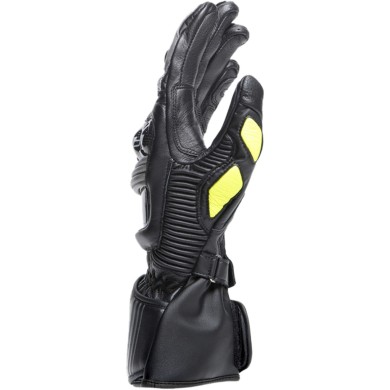Dainese Druid 4 guanti in pelle nero-grigio-giallo fluo