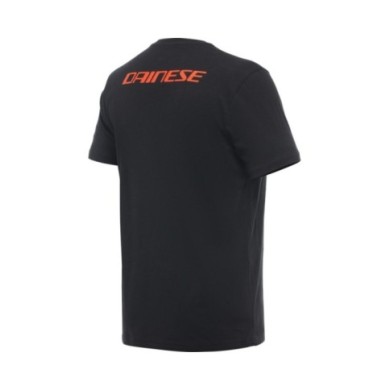 Dainese T-Shirt Dainese Logo schwarz-fluo rot