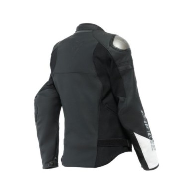 Dainese Giacca in pelle Rapida donna nero-bianco opaco