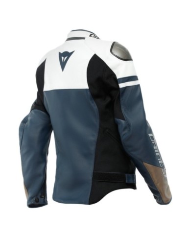 Dainese Giacca in pelle Rapida donna nero-bianco-bronzo