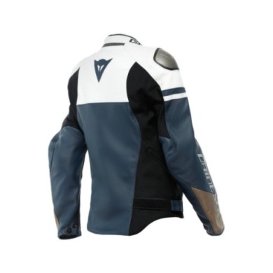 Dainese Femmes Veste en cuir Rapida noir-blanc-bronze