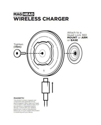 Quad Lock Quad Lock MAG Wireless Charging Head – V2
