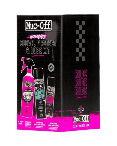 Muc-Off Kit per la pulizia, la protezione e la lubrificazione delle motociclette Francese