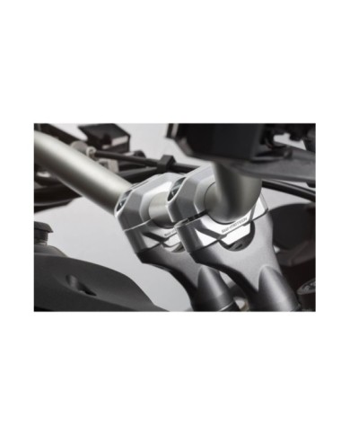 SW-MOTECH Prises de guidon 15mm guidon 22mm argent