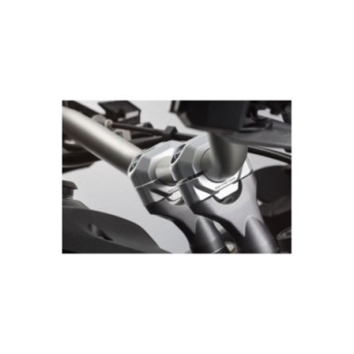 SW-MOTECH Manopole da 25 mm per manubrio da 22 mm, argento