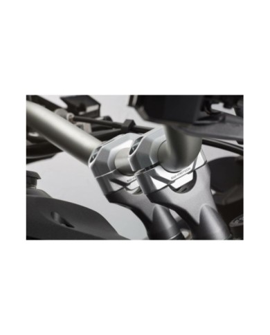 SW-MOTECH Prises de guidon 30mm guidon 22mm argent