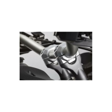 SW-MOTECH Manopole da 30 mm per manubrio da 22 mm, argento