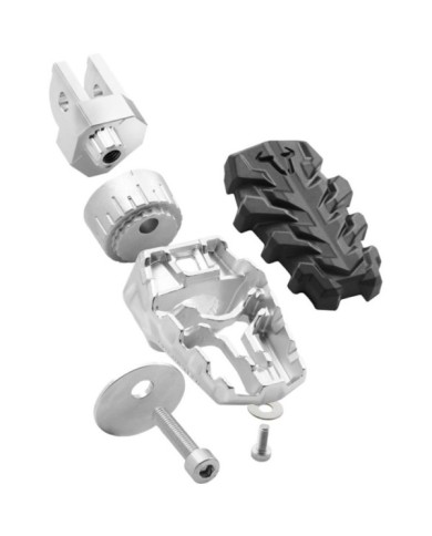 SW-MOTECH Kit Repose-pieds EVO argent