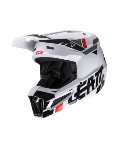 Leatt Casco Moto 2.5 V25 bianco-nero-rosso
