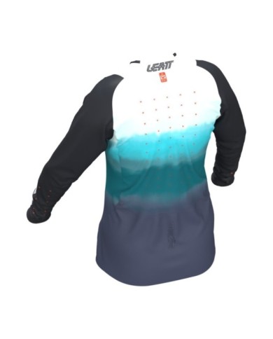 Leatt Maglia Moto 4.5 Lite Women V25 nero-bianco-turchese