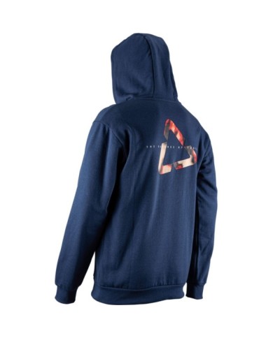 Leatt Felpa con cappuccio Core V26 blu denim