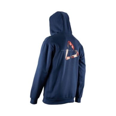 Leatt Felpa con cappuccio Core V26 blu denim