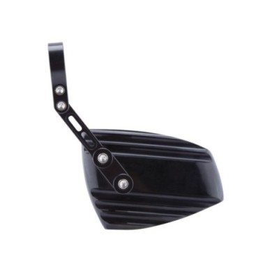 Highsider Lenkerendenspiegel WAVE Aluminium schwarz Versteller rot