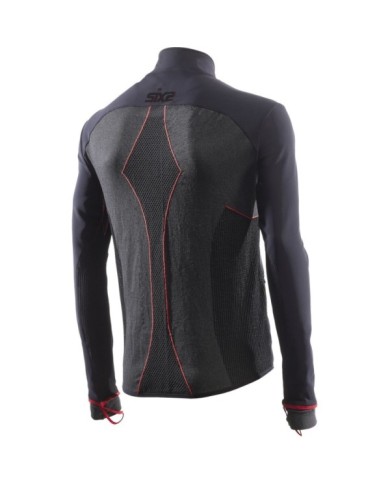 SIXS Maglia antivento WTJ V3 nero-rosso
