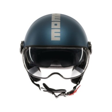 MOMODESIGN Casco jet FGTR Evo Matt blu-argento