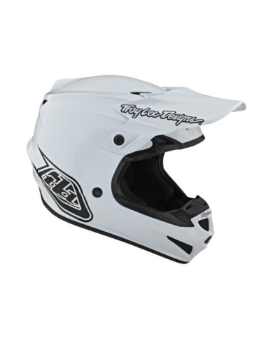 Troy Lee Designs SE4 Polyacrylite Helmet - Mono White weiss