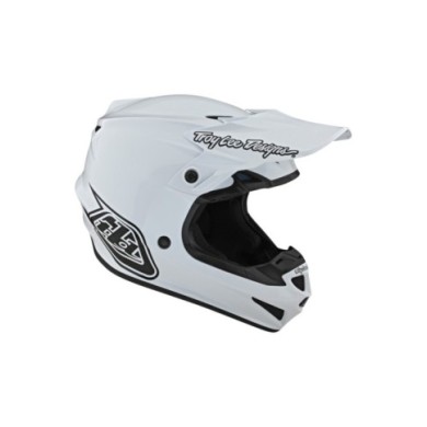 Troy Lee Designs SE4 Polyacrylite Helmet - Mono White blanc