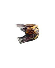 Troy Lee Designs D4 Carbon Helm W Mips – Overspray gold-schwarz