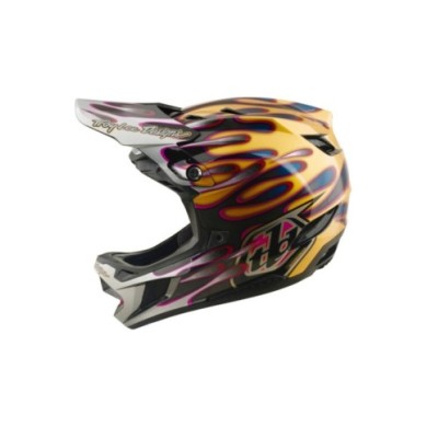 Troy Lee Designs Casco D4 Carbon W Mips - Overspray oro-nero