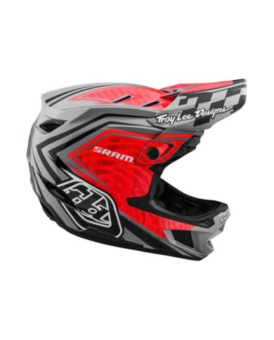Troy Lee Designs D4 Carbon Helmet - SRAM rouge-noir