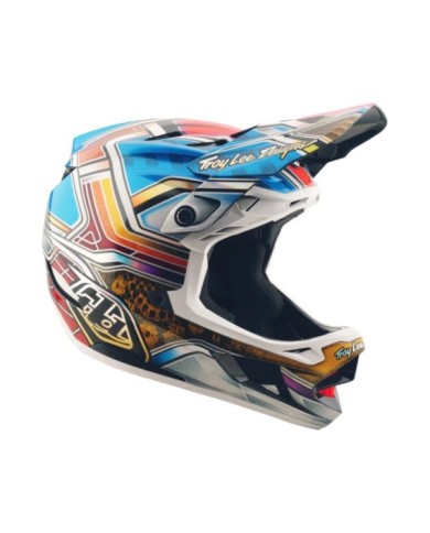 Troy Lee Designs Casco D4 Carbon W MIPS - Lowrider blu