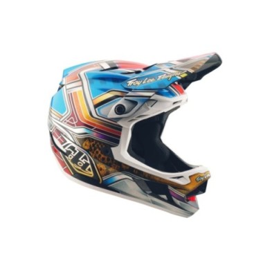 Troy Lee Designs D4 Carbon Helmet W MIPS - Lowrider blau