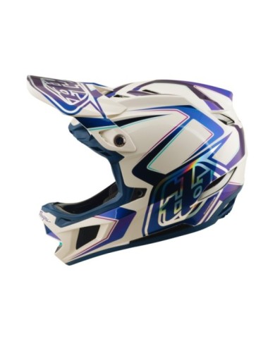 Troy Lee Designs D4 Composite Helmet W Mips - Flared white-dark blue
