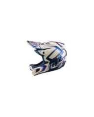 Troy Lee Designs D4 Composite Helmet W Mips - Flared white-dark blue