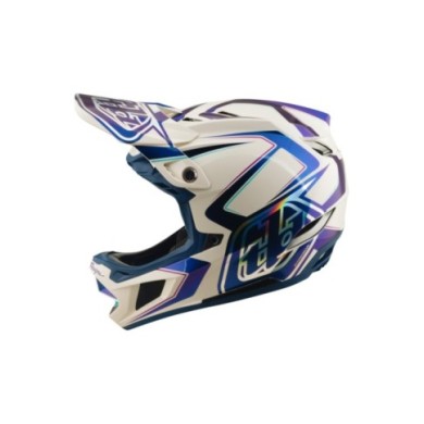 Troy Lee Designs D4 Composite Helmet W Mips - Flared white-dark blue