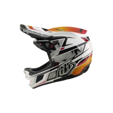 Troy Lee Designs Casco composito D4 W Mips - Lined Up bianco