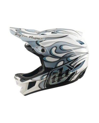 Troy Lee Designs D4 Composite Helm W Mips – Torched White-Silver
