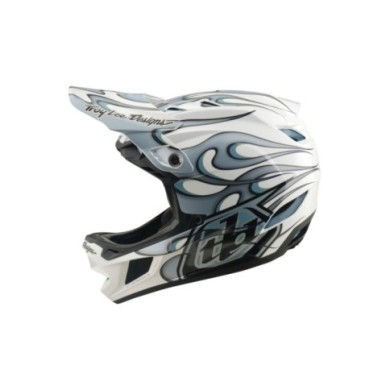 Troy Lee Designs Casco composito D4 W Mips - Bianco bruciato-argento