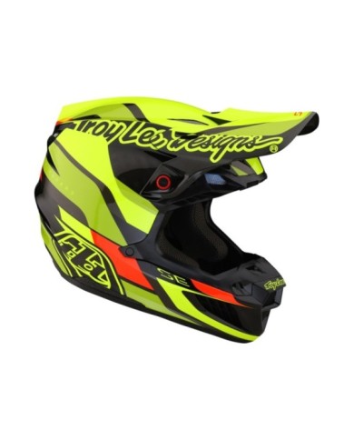 Troy Lee Designs SE5 ECE Carbon Helmet Mips - Omega schwarz-fluogelb