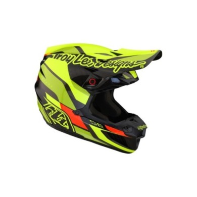 Troy Lee Designs Casco SE5 ECE Carbon Mips - Omega nero-giallo fluo